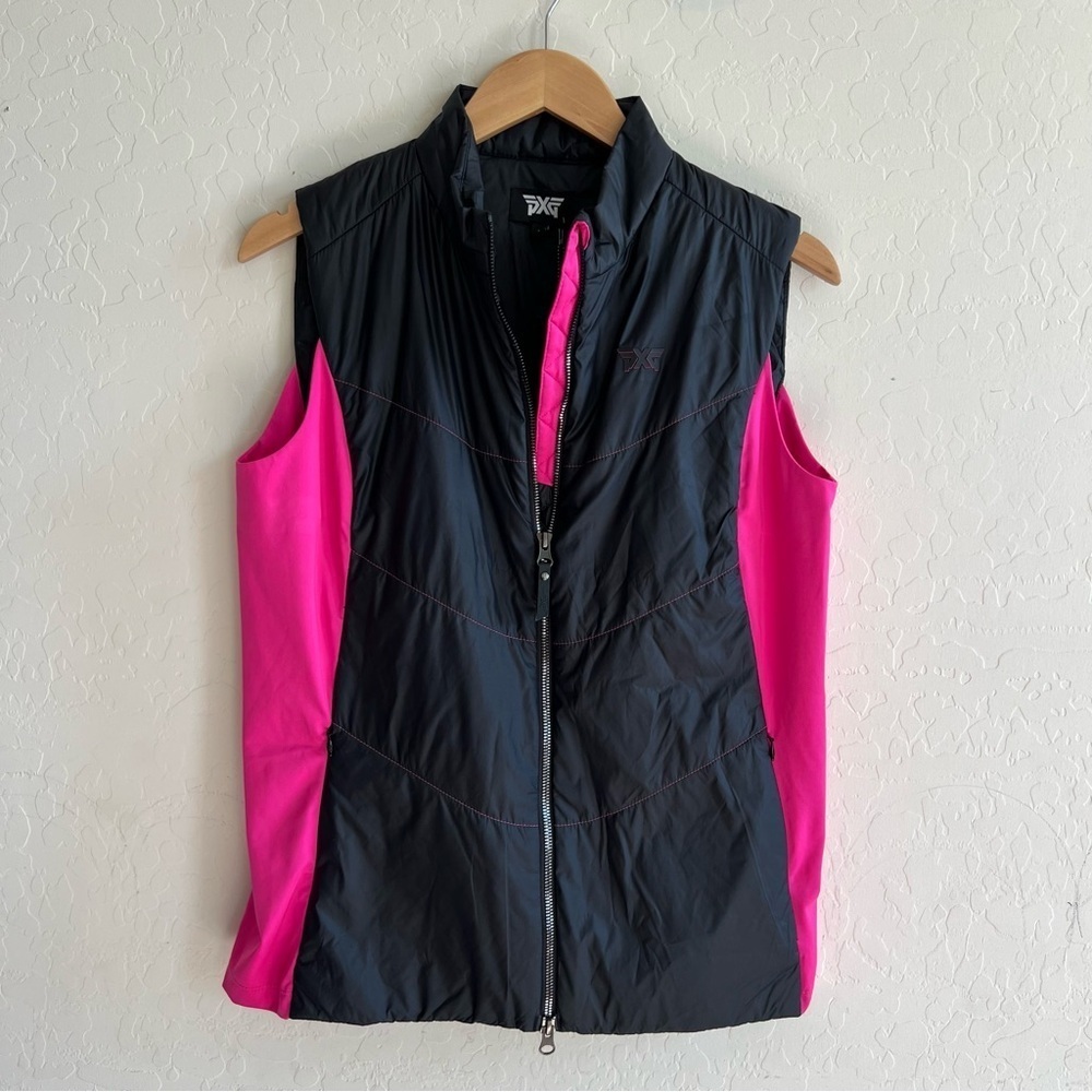 NWT PXG Womens Noble Zip Vest Black Pink Size L - Picture 4 of 10